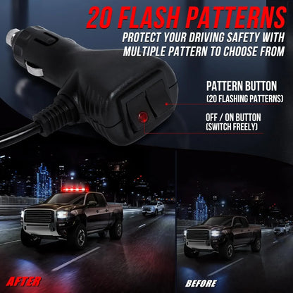 34inch Emergency Rooftop Strobe Bar Flashing Safety Traffic