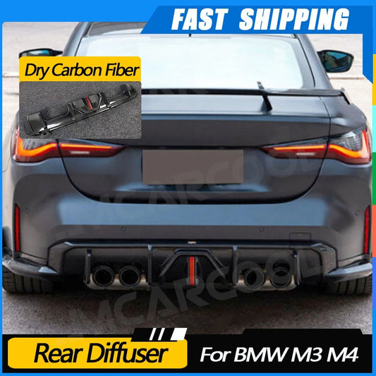 For BMW M3 M4 G80 G82 Jmcarcool Dry Carbon Rear Bumper Diffuser