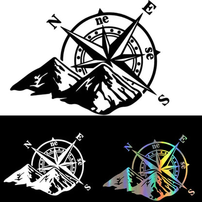 Fashion Laser Sticker Mountain Body Decal Colorful Rear