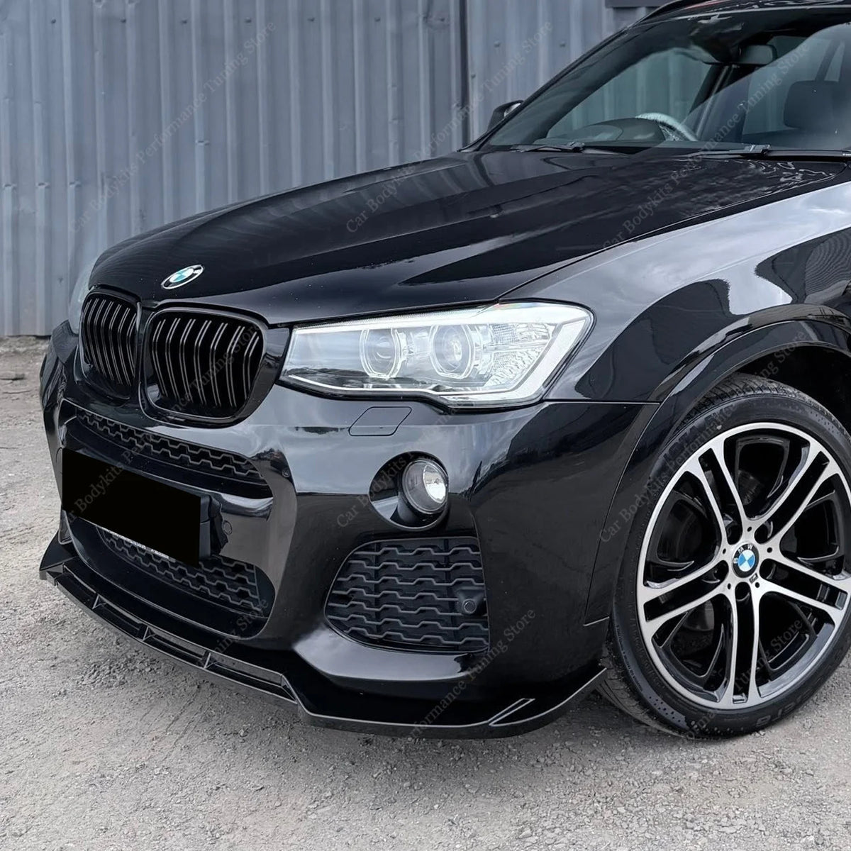 For BMW X3 F25 X4 F26 3PCS ABS Front Bumper Lip Splitter Spoiler