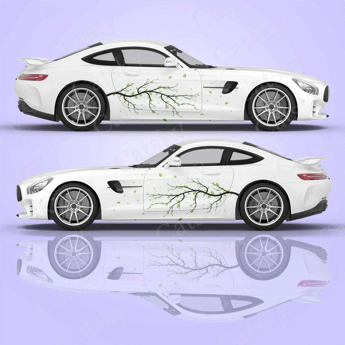 For Universal Large Japanese Cherry Blossoms 2PCS Sticker