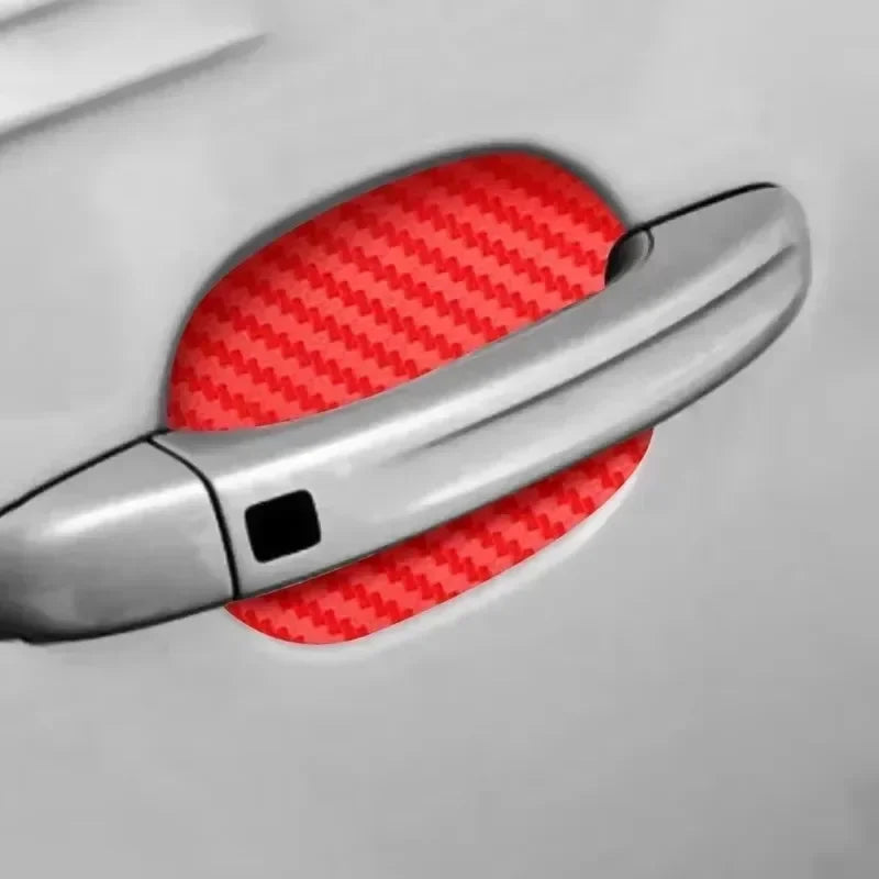 4PCS Set Door Sticker Carbon Fiber Scratches Resistant Cover