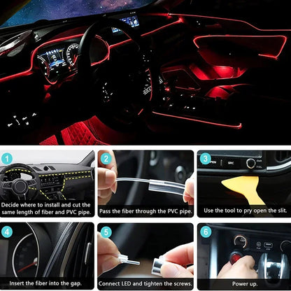Flexible El Wire RGB Strip 12V Interior Neon Atmosphere