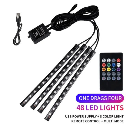 RGB Ambient Strip Interior Atmosphere Lamps Colors Off Road