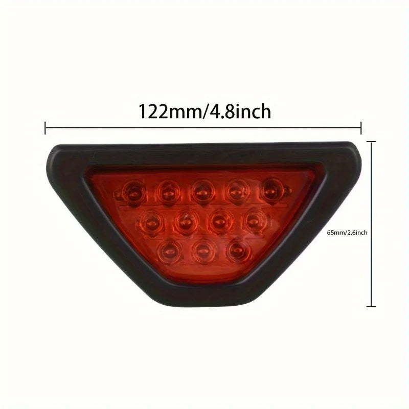12V Triangle Rear Brake Red Fog Tail