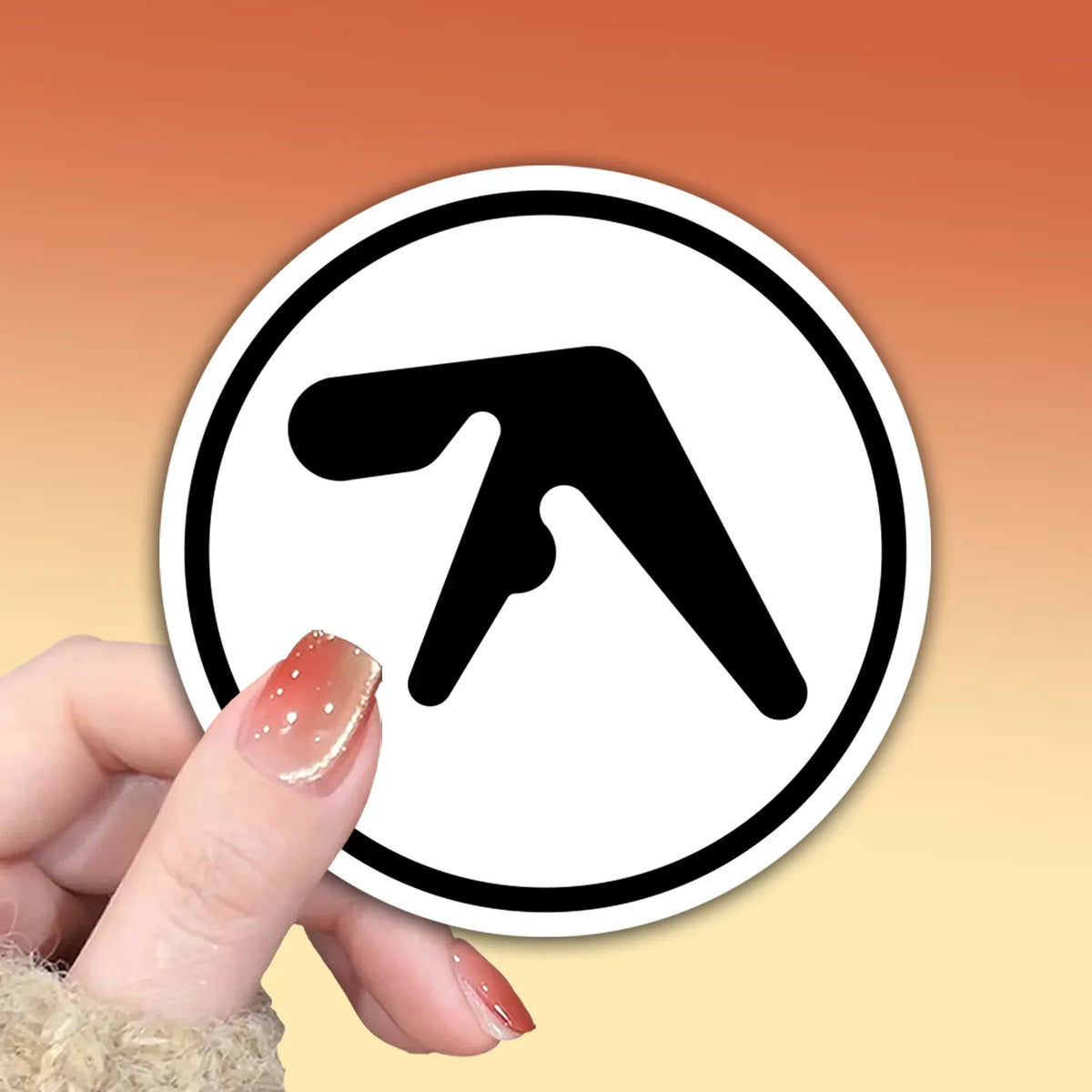 For Laptop,Car Bumper,Skate,Guitar Case Black White Aphex Twin