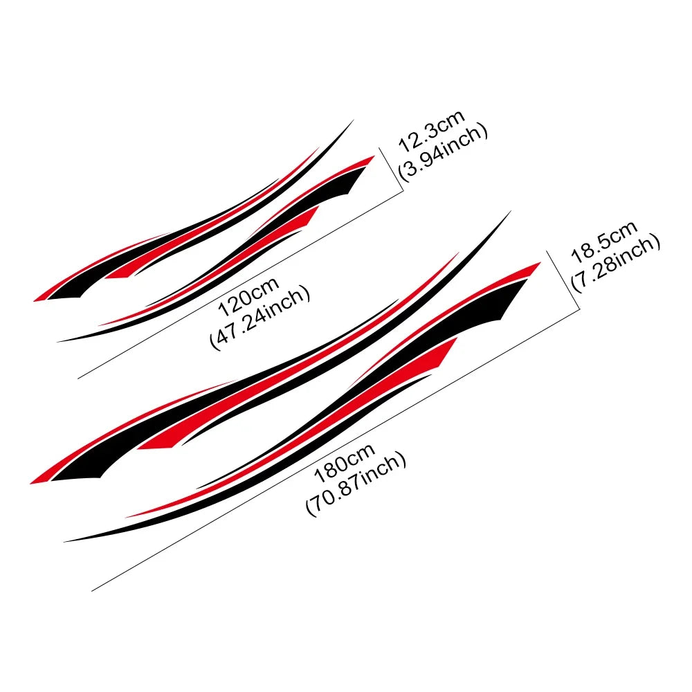 Stripes Decor Sticker Truck Boat Pontoon Rv Trailer Utv