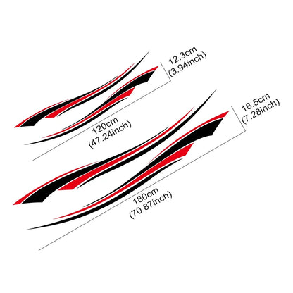 Stripes Decor Sticker Truck Boat Pontoon Rv Trailer Utv