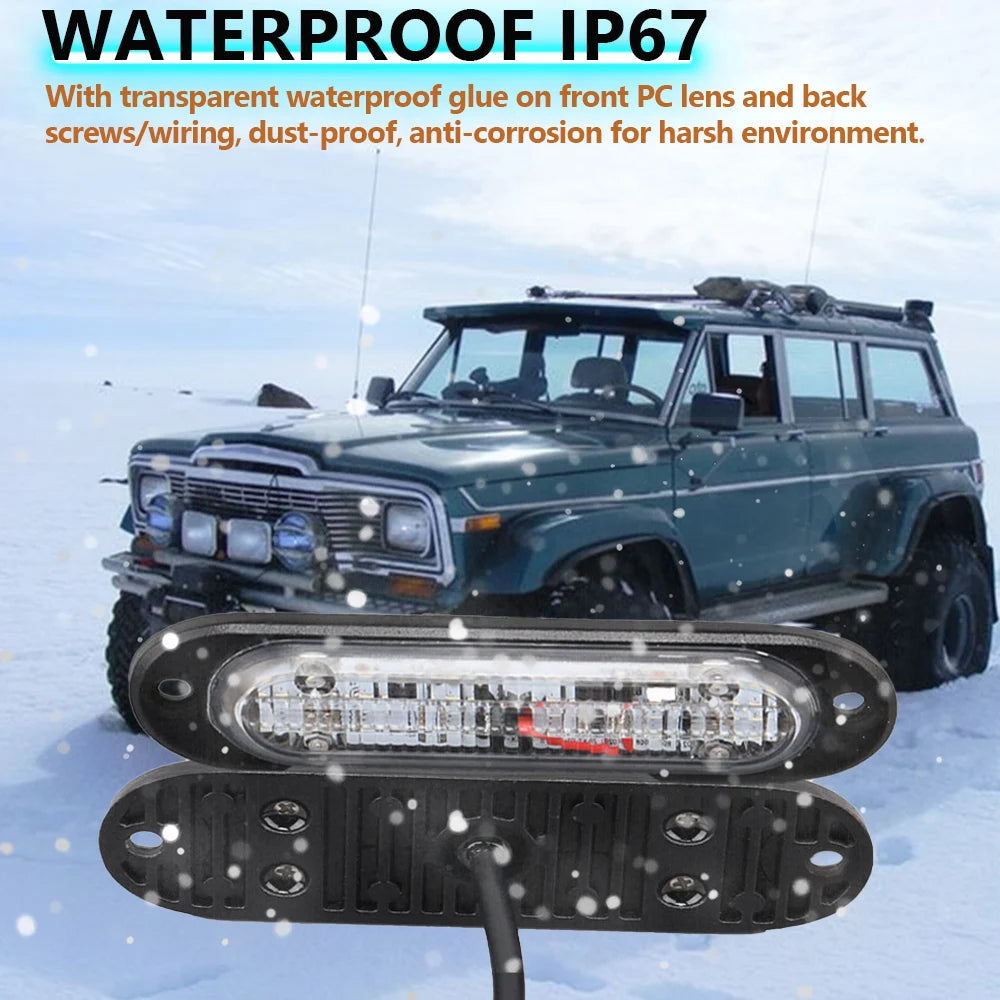 For Offroad 4X4 ATV Moto Boat Drl Bumper Backup Signal Taillight