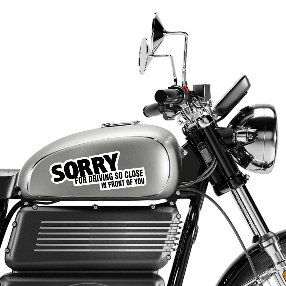For Driving Too Close Sticker Sorry Truck Windscreen Window