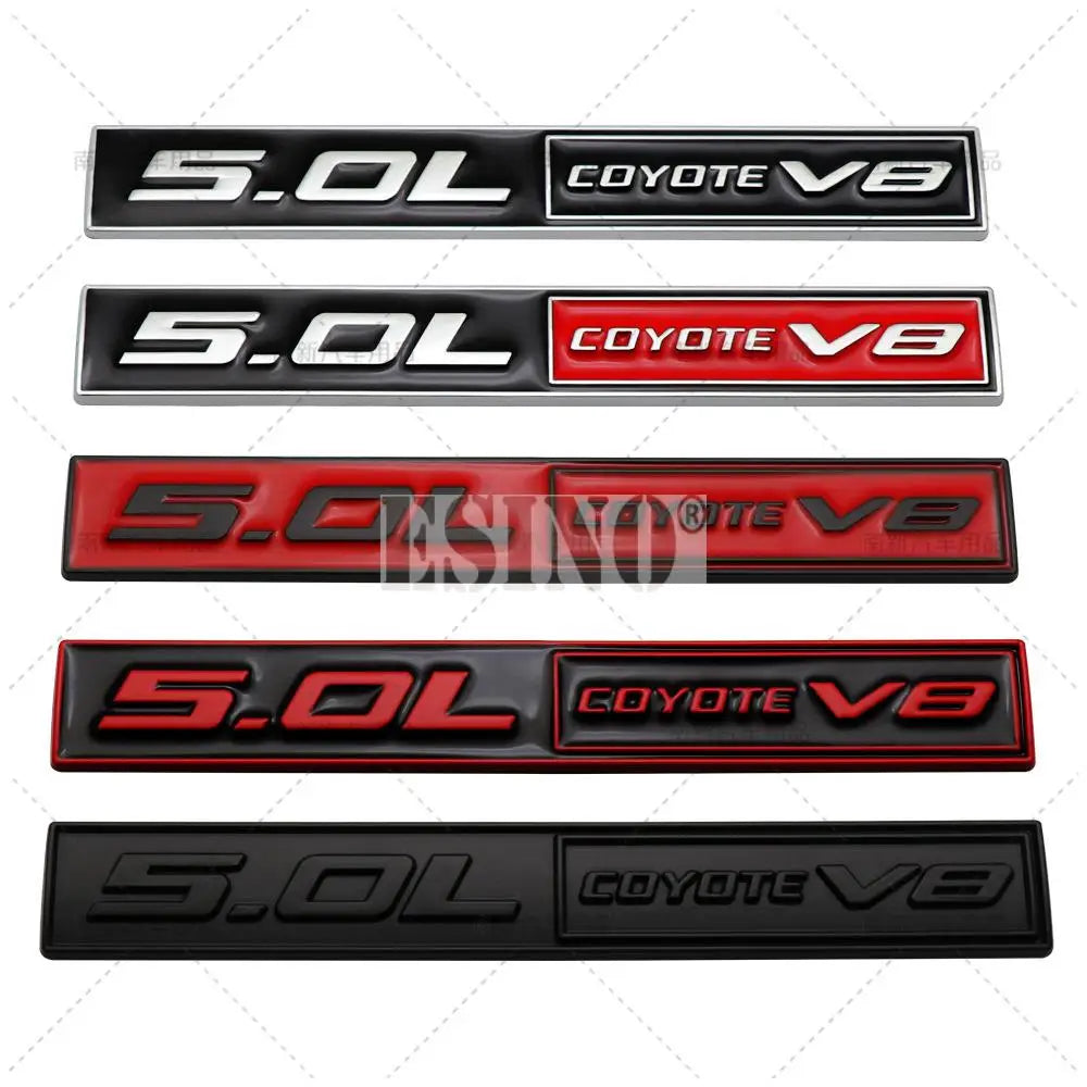 For Ford Mustang Shelby V8 Coyote 5.0l V8 3D Metal Zinc Alloy