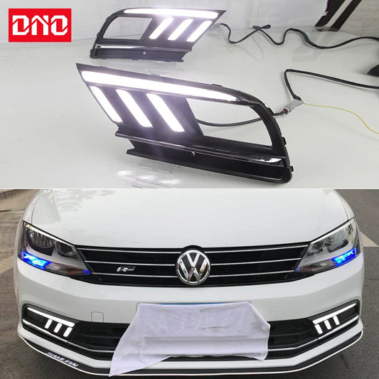 For Volkswagen VW Jetta 2016 - 12V Daytime Running 2018 Yellow