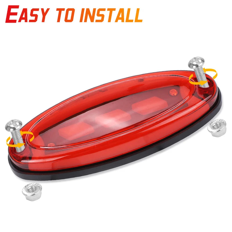 Truck Oval Side Red Yellow Marker Turn Signals Rear