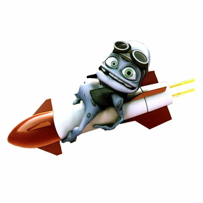 Funny Beautiful Anime Crazy Frog Sticker Waterproof Cover Scratch