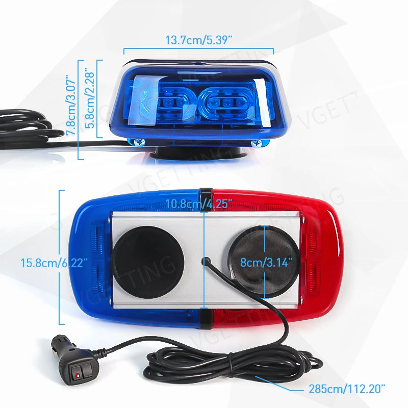 Roof Strobe Waterproof Warning Safety Beacon Magnetic Mount Truck