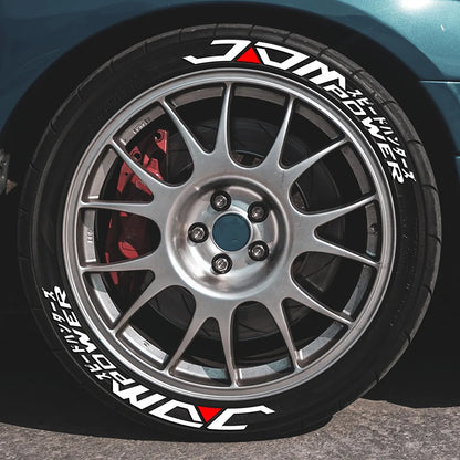 For Four Tires 8PCS Set 3D Thickened Pvc Japanese Tire Letter