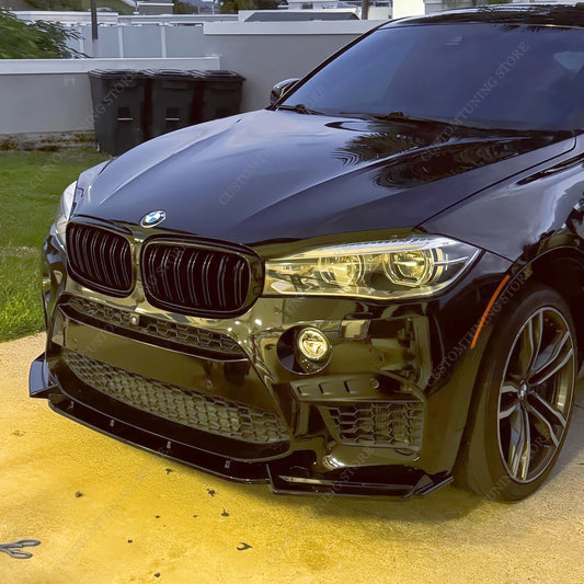 For BMW F85 F86 4.4T V8 Gloss Black Mt Front Bumper Lip Spoiler