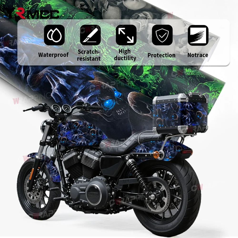 Graffiti Vinyl Wrap Wraps Personality Paper Wrapping Film Skull