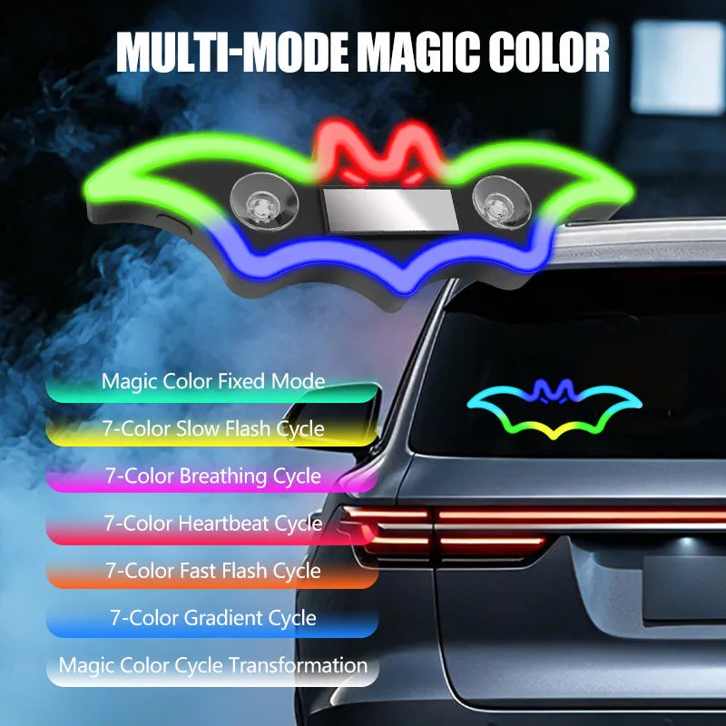 Solar Halloween Bat Mounted Colorful Atmosphere Fun Lighting