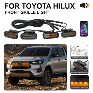 For Toyota Hilux Revo Center Grille Small Amber Single Color