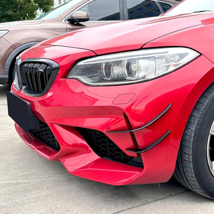 For BMW 2 Series M2 F87 4PCS Front Bumper Side Vent Splitter