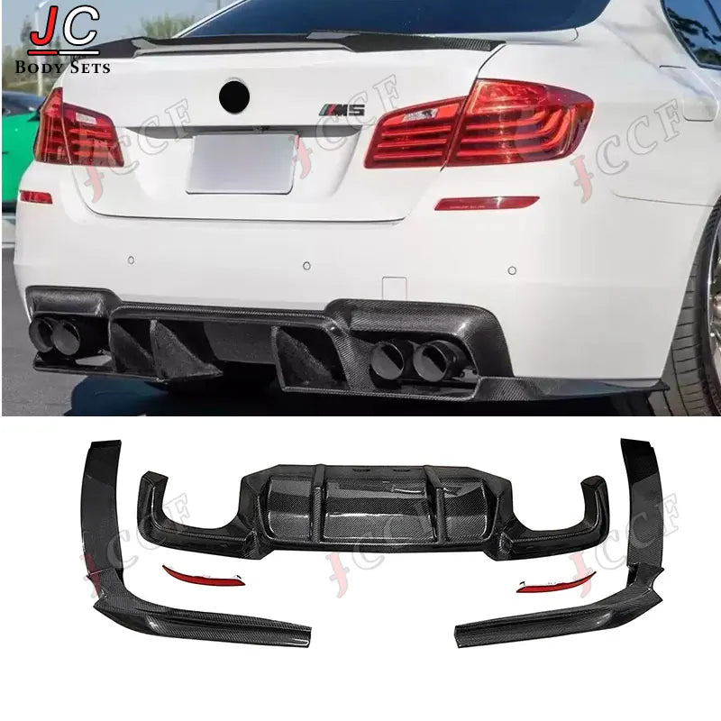 For BMW 5 Series M5 F10 Carbon Fiber Psm Rear Diffuser Bumper