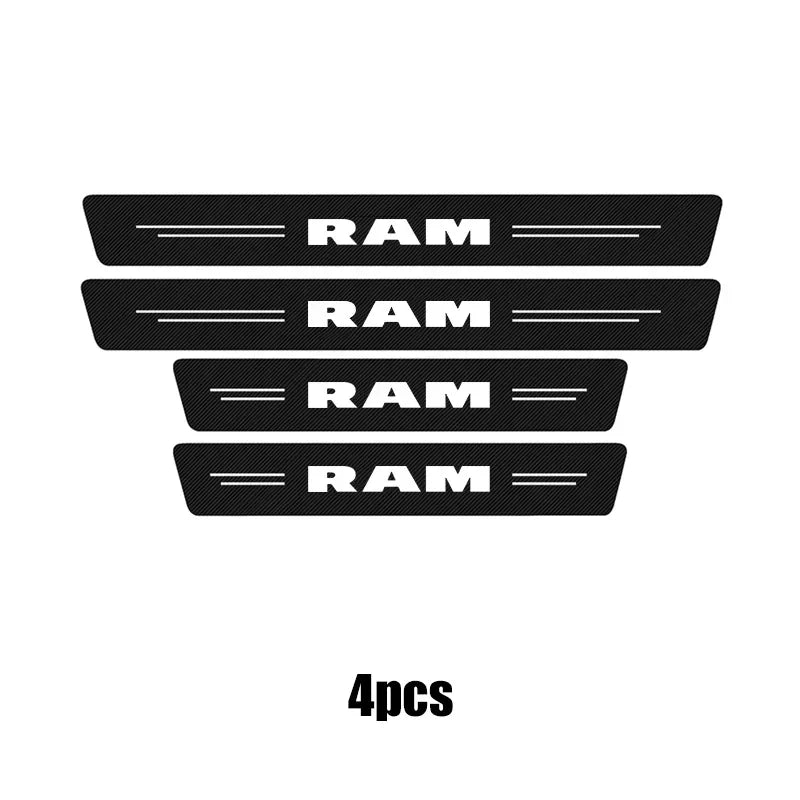 For Dodge Ram 1500 2500 3500 4PCS Carbon Fiber Door Sill