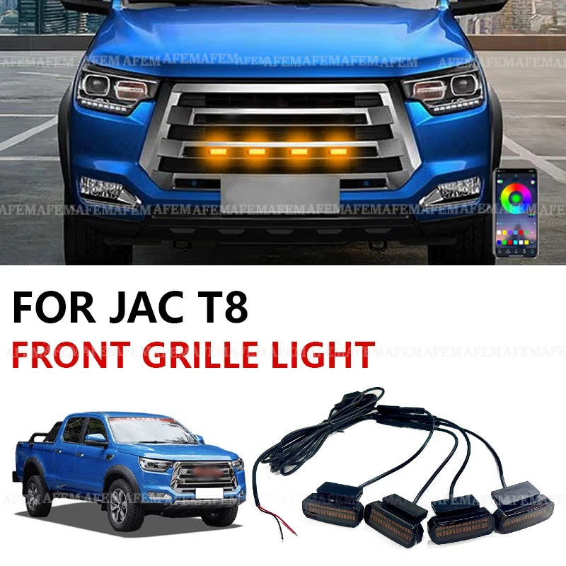 For Jac T8 LED Front Grille Daytime Running Wheel Eyebrow Pickup