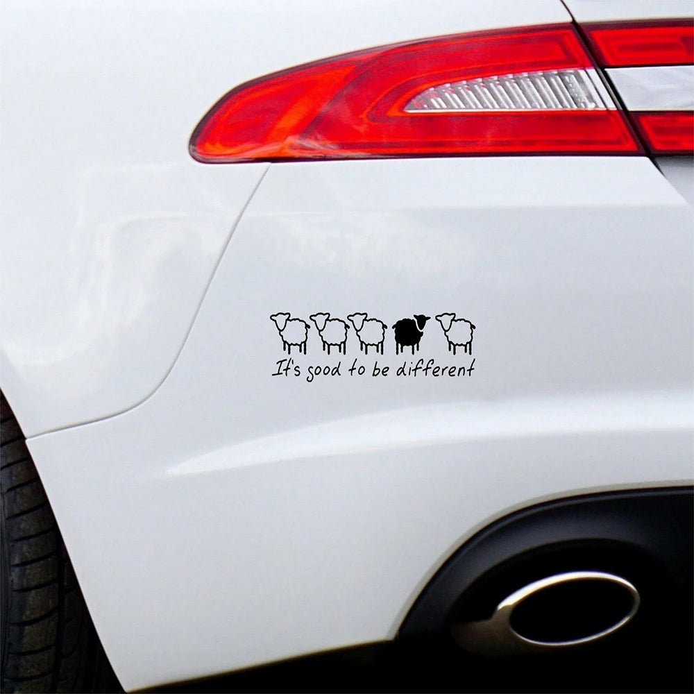 It S Good Be Different Sheep Graphic Sticker Motorcycle