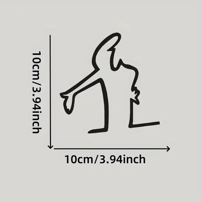 1PC Creative Action Pose Design Vinyl Decal Sticker Waterproof
