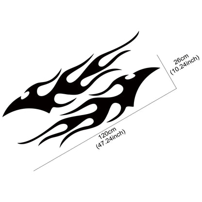 4PCS Cool Sticker Flame Body Waterproof self-adhesive Stripes