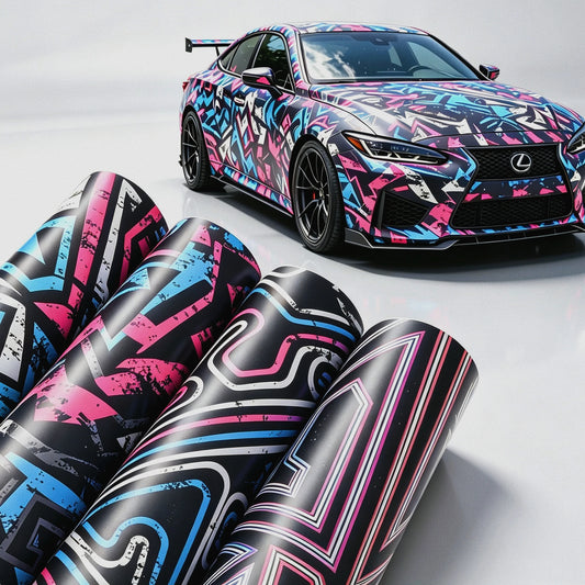 For Auto Body Hood Rearview Motorcycle Colored Maze Camo Film