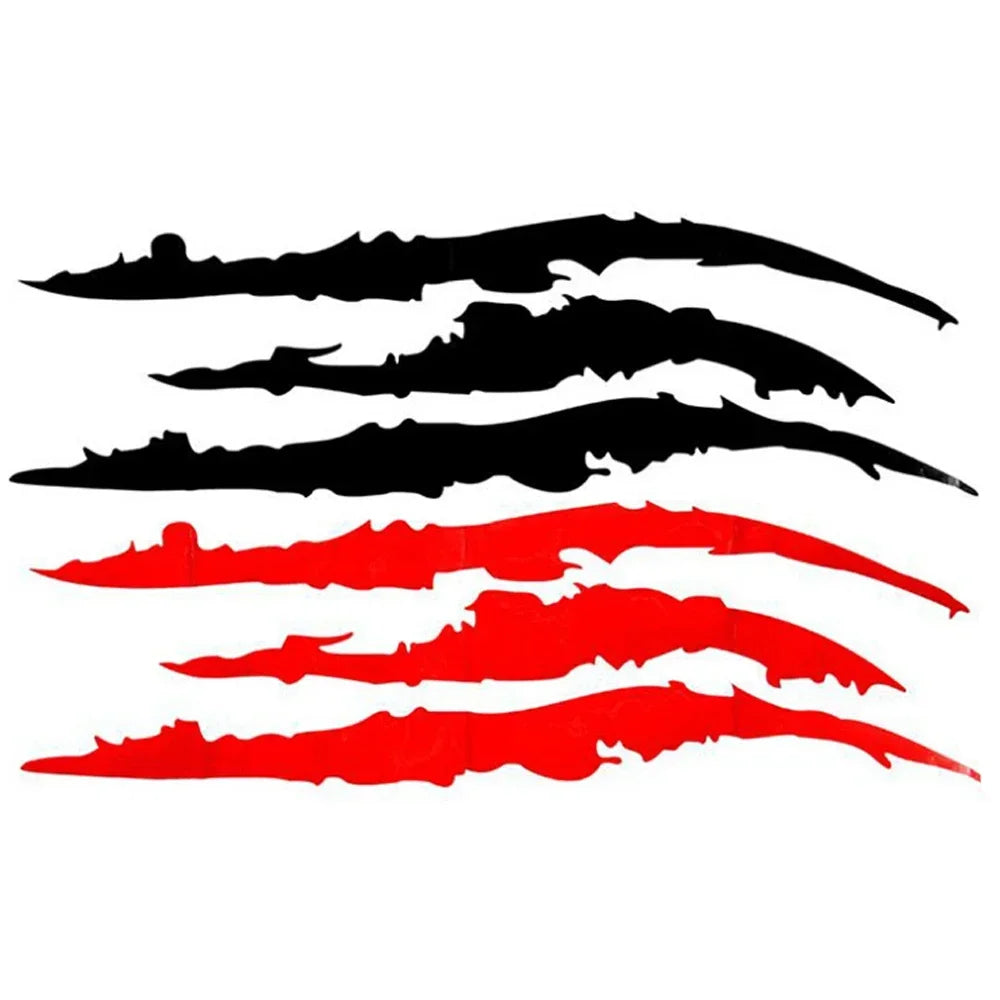 2PCS Sticker Reflective Monster Claw Scratch Stripe Marks