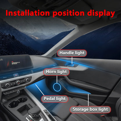 Ambient Lighting Footwell Storage Handle Horn Model Neon