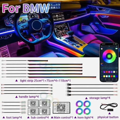For BMW E46 E90 E39 E60 RGB 22IN1 Interior Acrylic Ambient E36