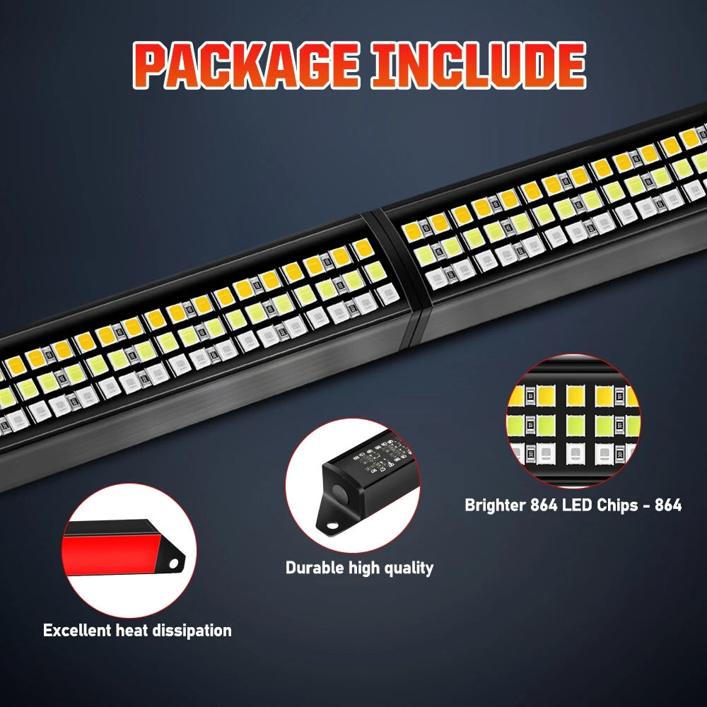 For Pickup 12V Inch Brake Turn Signal Warning Strip Truck Rear