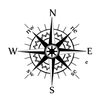 Design Personality Laptop Sticker Compass Wind Rose Batian