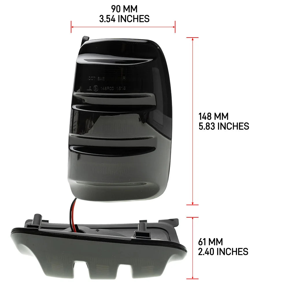For Ford Transit MK8 Mkviii 2014-2020 Smoked Sequential Rearview