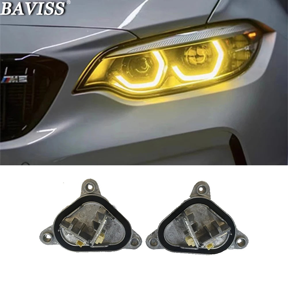 For BMW M2 2 Series Drl Lemon Yellow Angel Eyes Multicolor F22