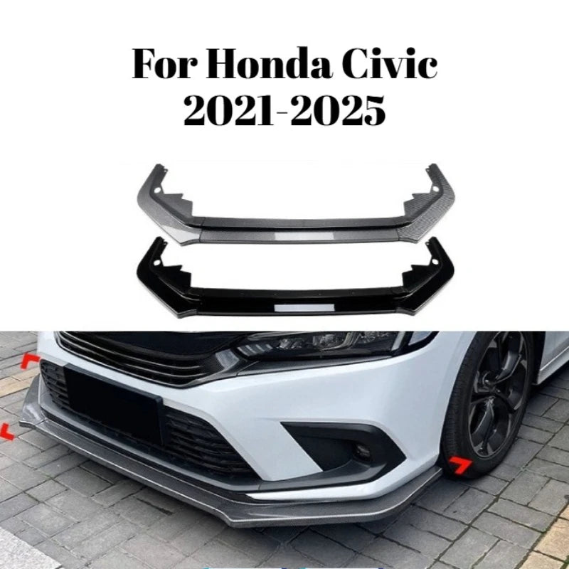 For Honda Civic 2021-2025 Exterior Styling Front Bumper Lip