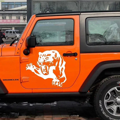 Sticker Various Sizes Vinyl saber-toothed Tiger Waterproof