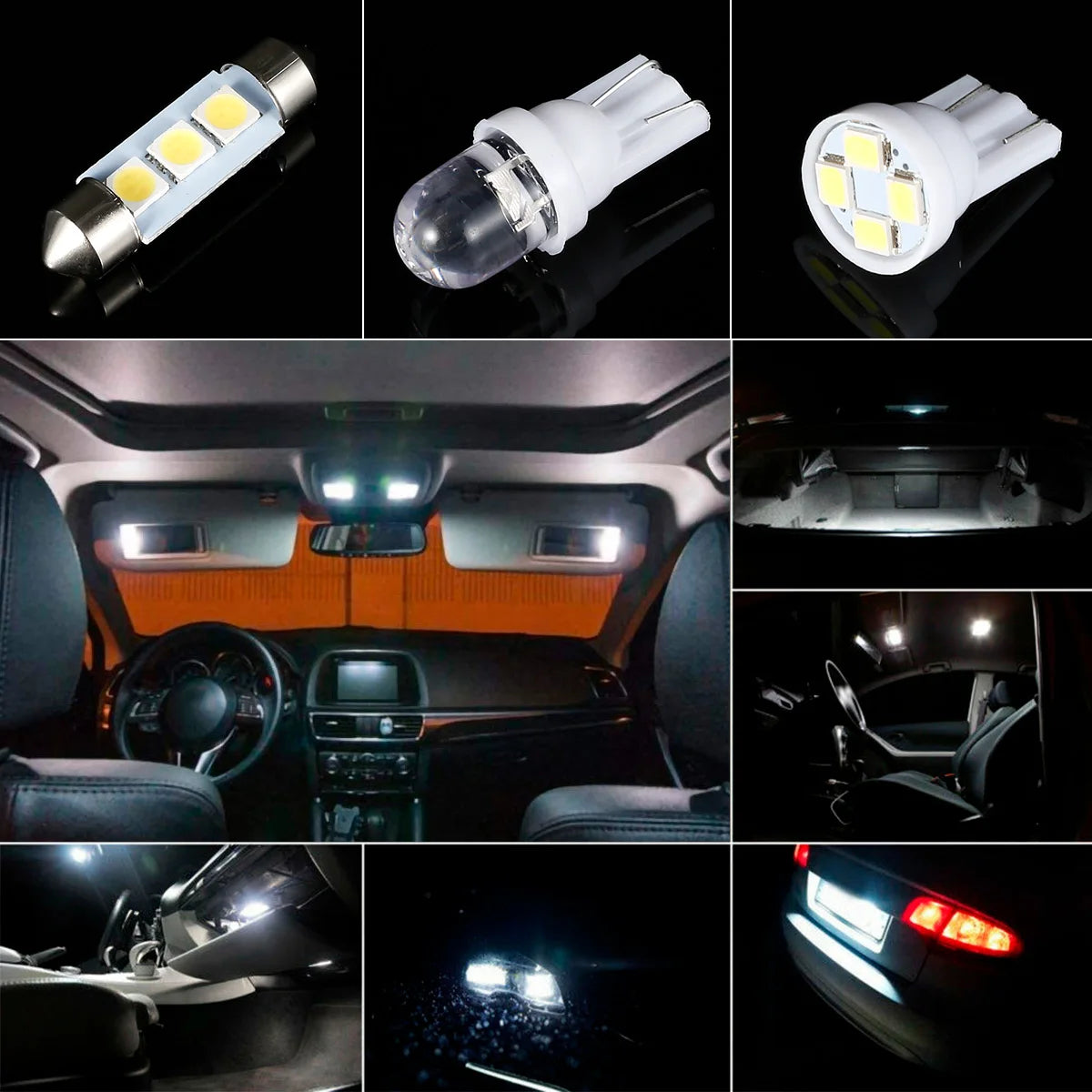 42PCS Interior T10 6000K Smd Replacement License Plate Reading
