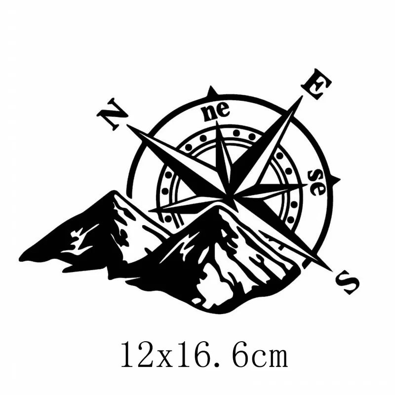 Fashion Laser Sticker Mountain Body Decal Colorful Rear