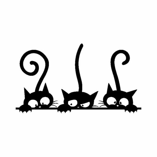 For Toyota Lada VW BMW Audi Lykx Lovely Cats Family Decor
