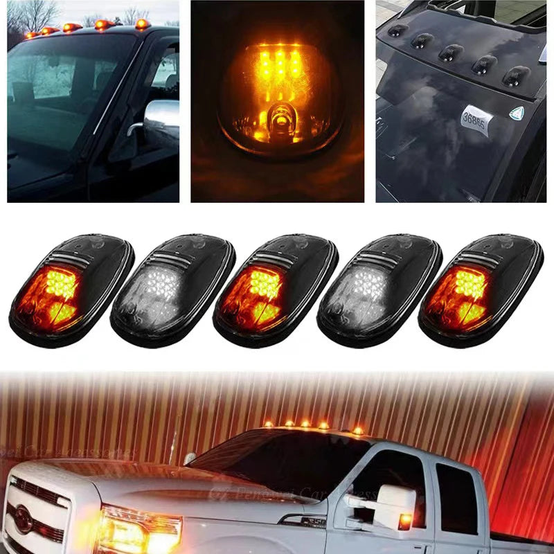 5PCS Amber White Cab Roof Marker Running Truck SUV