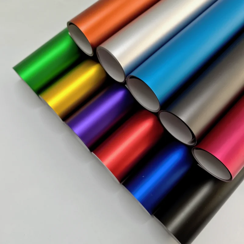50x152cm Ice Satin Chrome Vinyl Wrap Film Air Metallic
