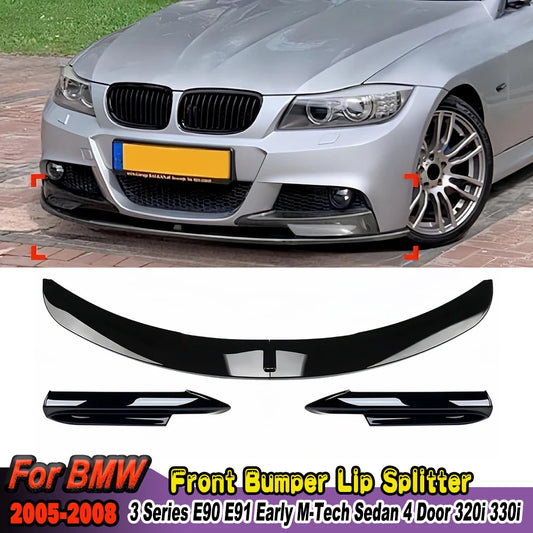 For BMW 3 Series E90 E91 Front Bumper Lip Splitter Diffuser