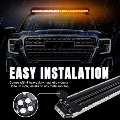 For Tow Vehi Emergency Strobe Rooftop Flashing Bar Double Side