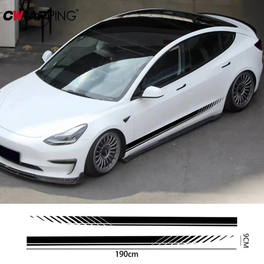 For BMW Mazda Ford Diy Decal 2PCS Both Sides Stickers Race