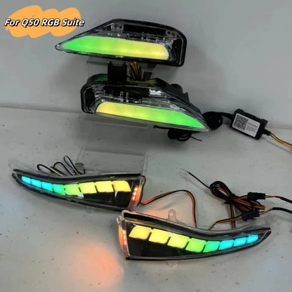 For Q50 2014-2021 Daytime Running Light Mrd Fit Side Mirror
